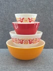 Vintage Pyrex Friendship Set of 4 Mixing Nesting Bowls 401 402 403 404