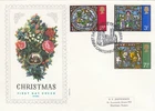 Christmas Stained Glass GB FDC Canterbury 1971 (150951)