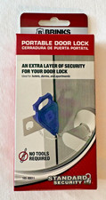 NEW BRINKS Portable Door Lock - A Secure Latch for Home, Dorms, Hotels Rentals