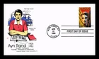 Dr Jim Stamps Ayn Rand First Day Cover Literary Arts Series House of Farnam
