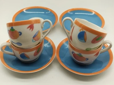 Lot 4 Tasses + Soucoupes Céramique Villeroy et Boch Collection - Photo 1/4