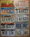 LOT of 10 NEBRASKA LICENSE PLATES - 1987-2019 - 10 different types