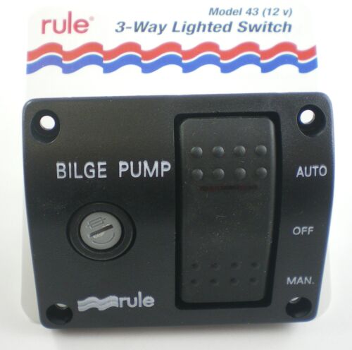 Rule Marine Zęz Pump Switch Panel 12v- 12 V - 3-drożny przełącznik kołyskowy - P40 - Zdjęcie 1 z 2