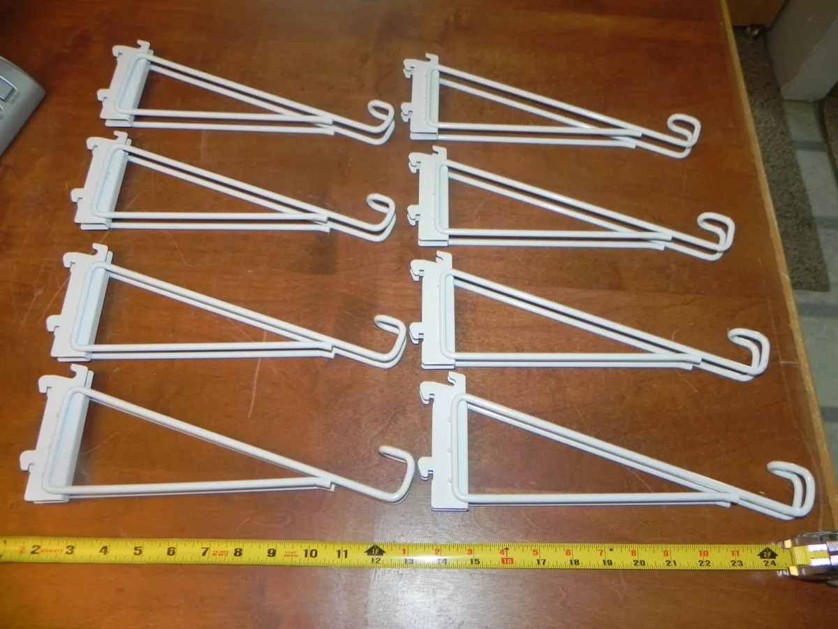 LOT X 8 HEAVY DUTY DOUBLE SLOTTED ADJUSTABLE BRACKETS ANGLED SHOE