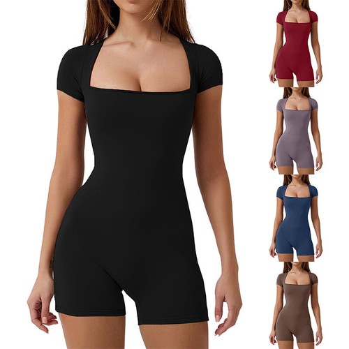 Women Jumpsuit Yoga Suit Casual Sports Waist Cinching Shapewear Bodysuit