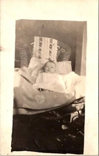 RPPC 1917 Infant Baby Roland Wayman Portrait Postcard B10