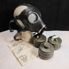 Prepper Israeli Gas Mask w/ 3 Sealed Filter Gear GREAT CONDITION!