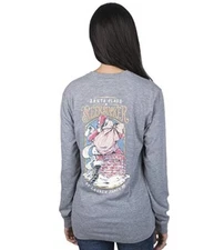 Lauren James Seersucker Santa Long Sleeve Sweet Tees Multiple Colors/Sizes