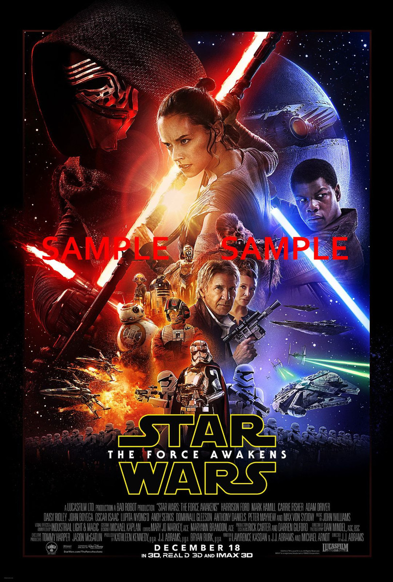 Star Wars Episode VII The Force Awakens Movie Poster 11x17 Rey