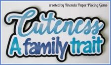 CUTENESS FAMILY BOY title paper piecing Premade Scrapbook Pages album by Rhonda