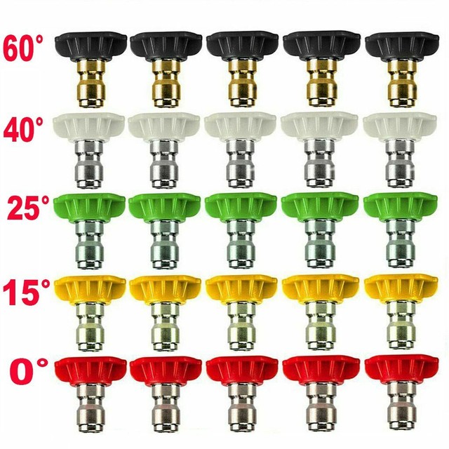 Pressure Washer Spray Nozzle Tips 1/4 Quick Connect Design 2.54.0 GPM