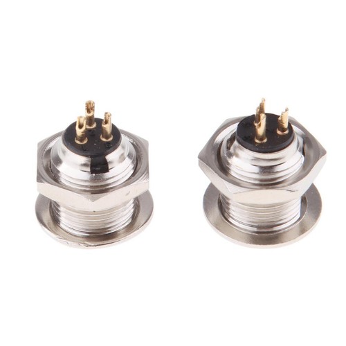 2x Mini 3 Pin XLR Male Jack Connector for Pro Microphones - Picture 2 of 4