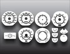 White Face Gauges for 1971-1973 Ford Mustang METRIC KPH KMH