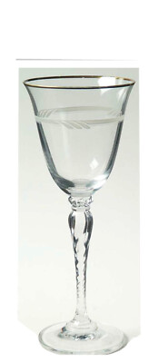 Vintage Oscar de La Renta HOSPITALITY Crystal Wine Glass Goblet Gold New NWT