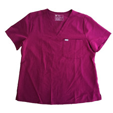 Figs Catarina Scrub Top Size XXL Pocket Dark Magenta Purple 2189