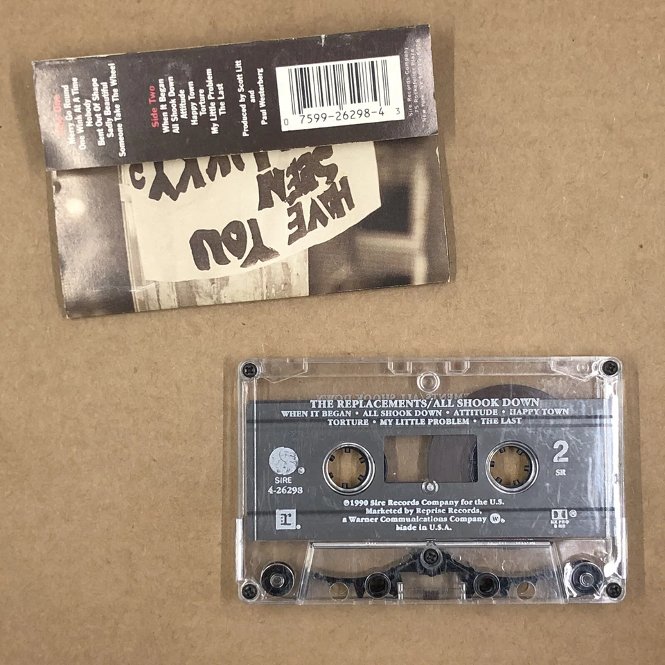 THE REPLACEMENTS Cassette Tape 90s Rock Indie ALL SHOOK DOWN MERRY GO ROUND Foto 3 de 4