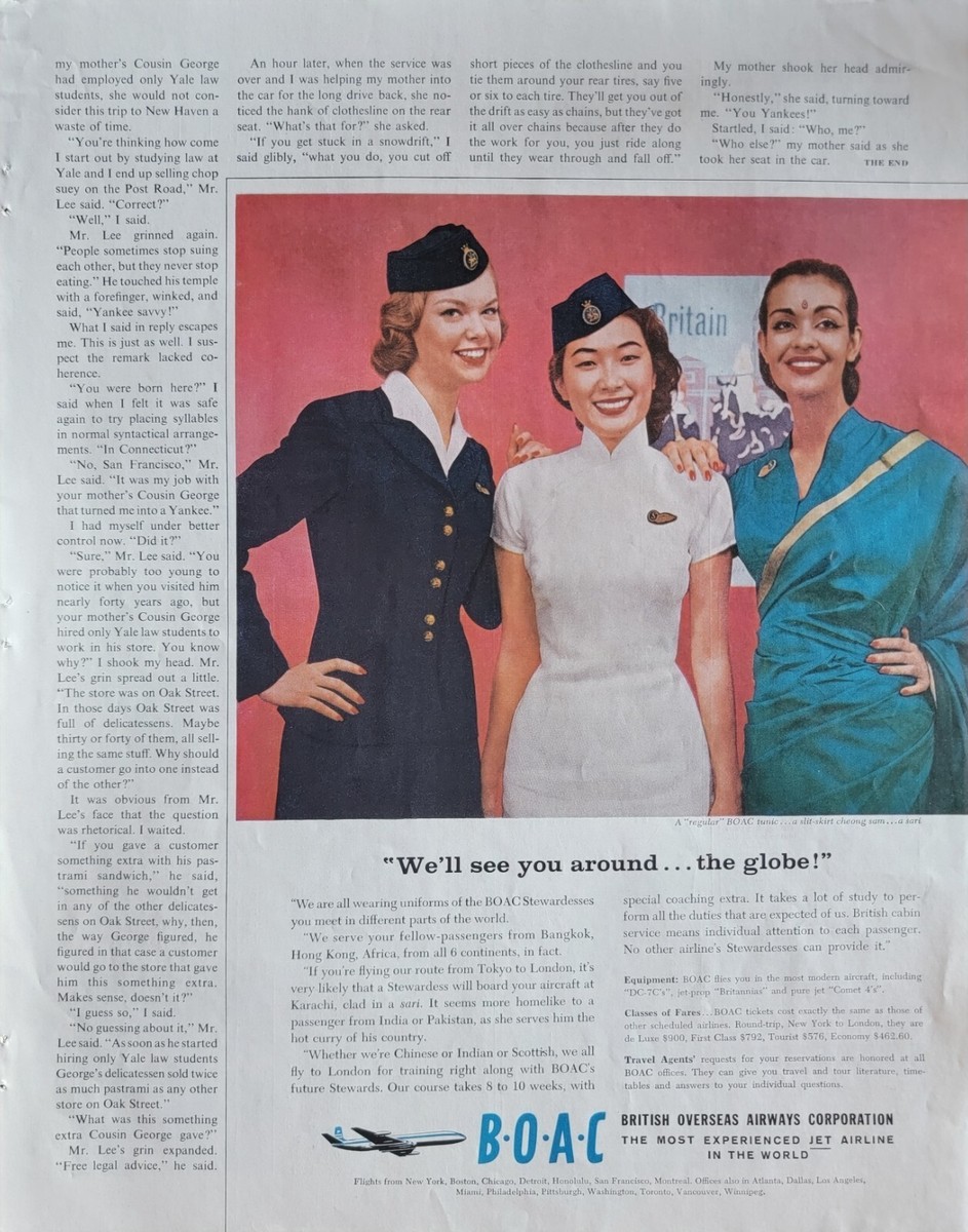 BOAC British Overseas Airways, International Stewardesses 1960