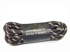 1 Pair -  Brown w/ Yellow Heavy 7/32 thick shoelaces made with Kevlar strands