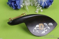 New ebony violin Chin rest 1pcs Chin rest clamp Flower inlay yinfente 577