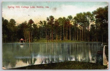 Antique Postcard - Spring Hill - College Lake - Mobile Alabama - AL