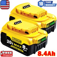 2 PACK For DeWalt 20V 20 Volt Max XR 8.4AH Lithium Ion Battery DCB206-2 DCB205-2