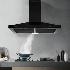 30 inch Wall Mount Range Hood Stainless Steel 450CFM Kitchen Vent w/LED New