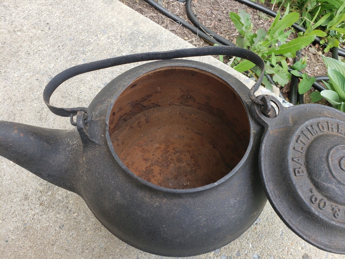 MADE IN OCCUPIED JAPAN 煉瓦色ケトル　やかん RARE Antique I A Sheppard & Co. Baltimore #8 Cast Iron Kettle w