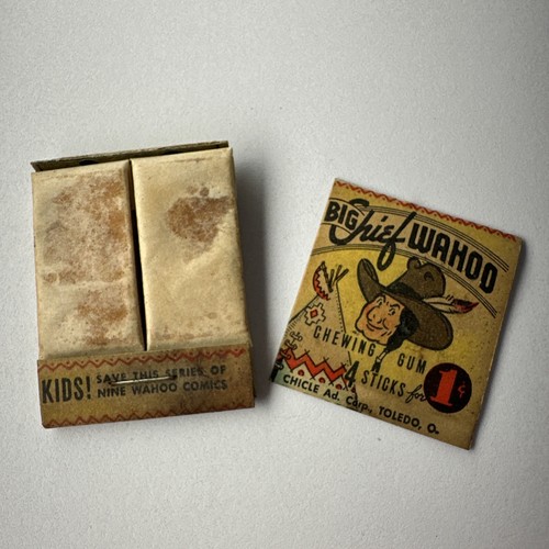 scarce 1940's BIG CHIEF WAHOO Chicle Gum card wrapper #3 - Picture 2 of 6