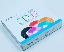 New Memorex Cool Colors CD-R 52X 700 MB/Mo 80 Min 5 Pack - Opened Never Used