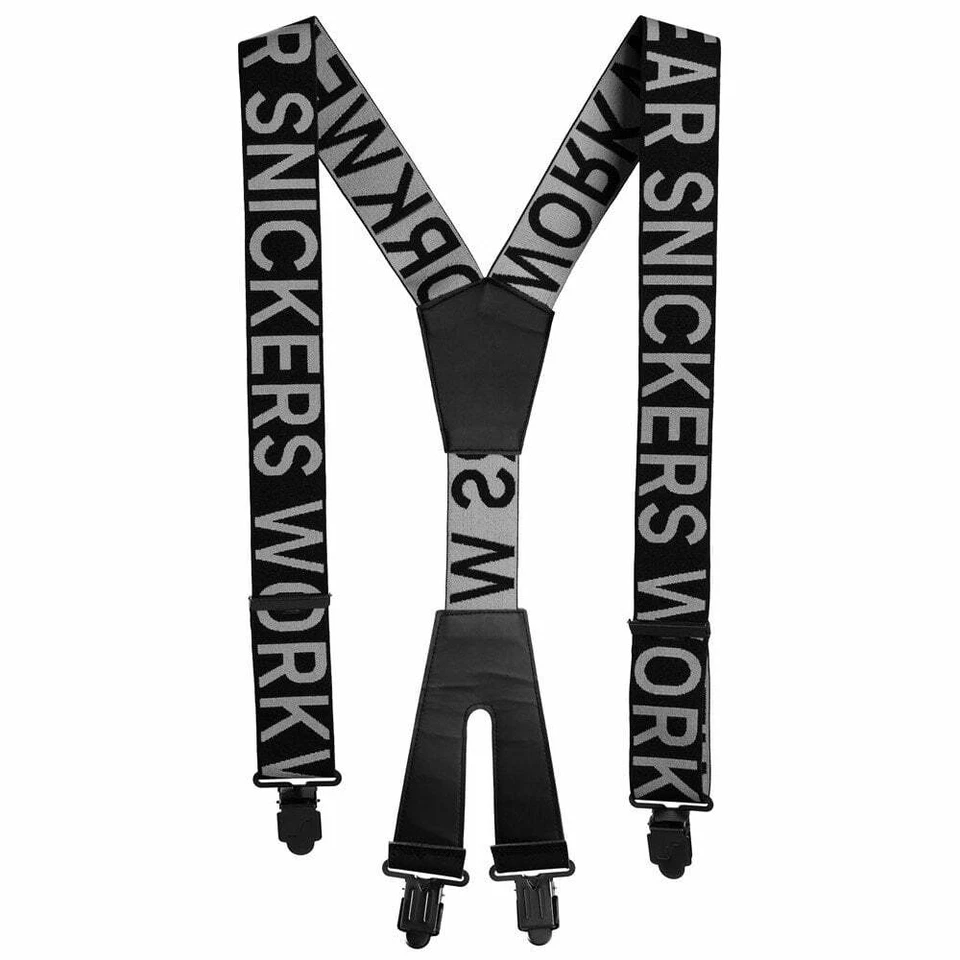 Snickers Workwear 9064 Logo Braces Black/Steel Grey (0458)
