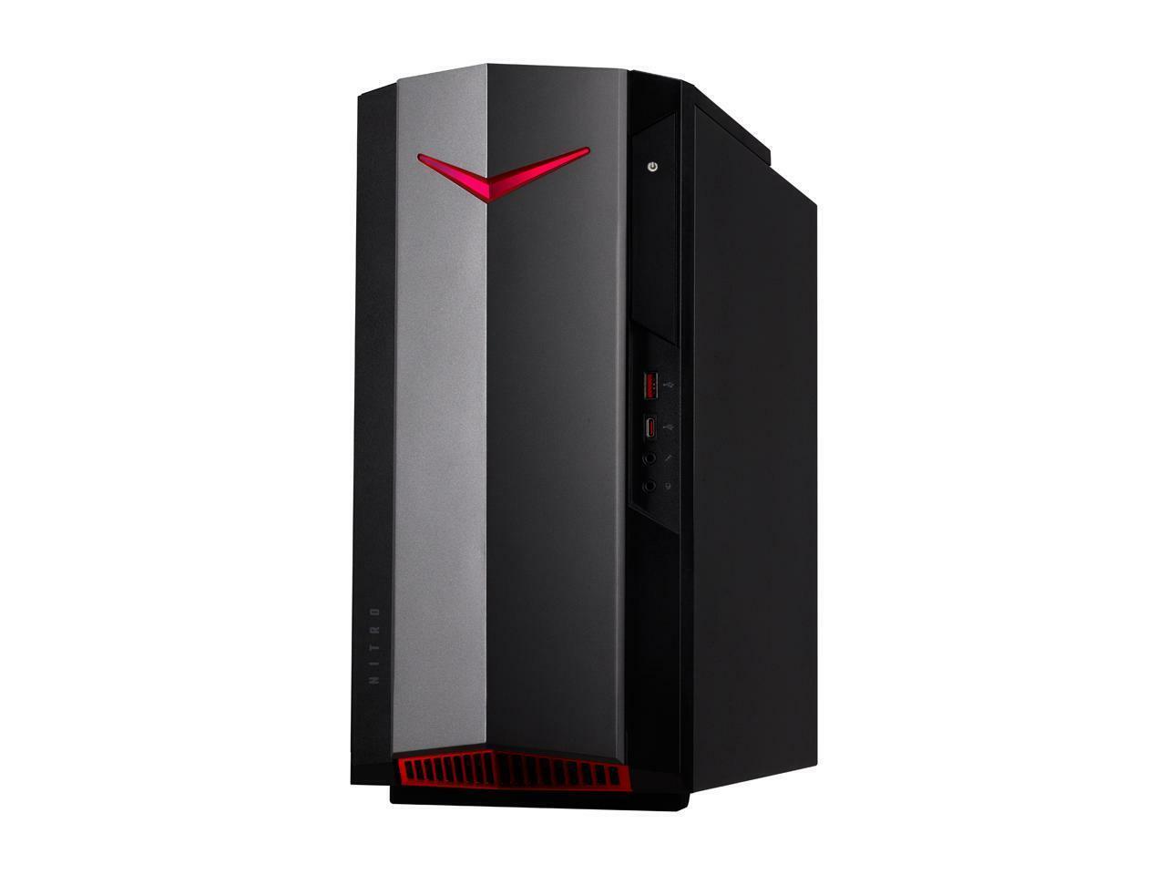 Acer Nitro N50-610 Gaming Desktop Computer - Intel Core i5-10400F - 8GB RAM  - 512GB SSD - NVIDIA GeForce GTX 1650 - Windows 10 Home 