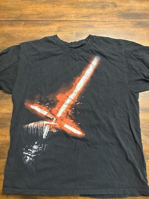 Men's Disney Parks Star Wars Kylo Ren Lightsaber Graphic T-Shirt Size Large