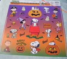 Peanuts SNOOPY Halloween Static Window Clings 14+pc New (15/4408)