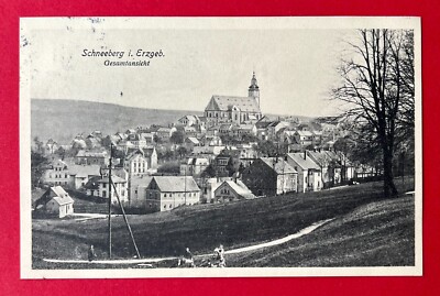 AK SCHNEEBERG im Erzgebirge 1912 Gesamtansicht mit Kirche  ( 148098