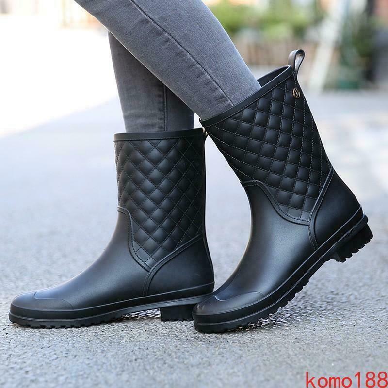ankle Rain Boots Rubber Waterproof 