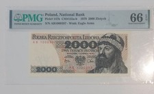 Poland 2000 zlotych 1979, PMG 66 VERY HIGH NOTE SERIA AB