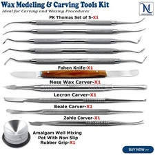 Dental-Laboratory-Carving And Modeling Tools Set Wax Carvers Knives Spatula Set