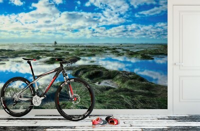 3D Ozean Gras Wolke C886 Tapete Wandbild Fototapete Kathy Barefield Amy