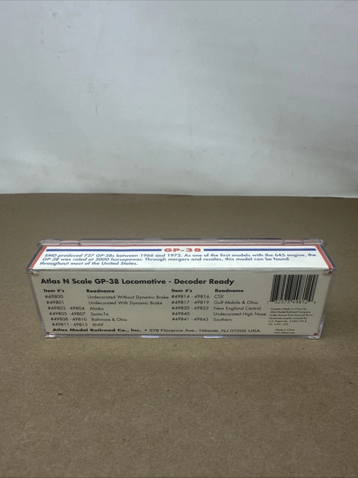 Atlas 49812 N Scale BNSF Burlington GP-38 Locomotive 2177 DCC Ready - Image 2 of 4