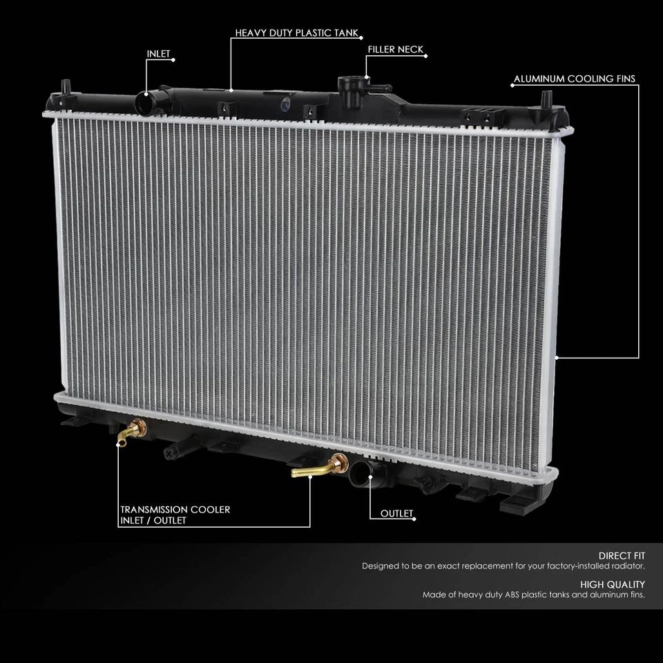 PARA 07-11 HONDA ELEMENT AT OE ESTILO NÚCLEO ALUMINIO RADIADOR REFRIGERACIÓN DPI 13015 Foto 2 de 4