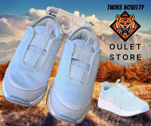 JUSTICE LITTLE GIRL size 1 SLIP-ON ATHLETIC SNEAKERS, COLOR BLUE, COMFORT, NEW - Picture 1 of 24