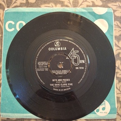 THE DAVE CLARK FIVE ''BITS AND PIECES'' 45 RPM VINYL SINGLE 1964 VG+