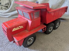 Vintage Pressed Steel Buddy L Mack Dump Truck Bulldog Logo