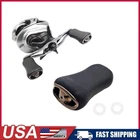 1PC Shimano Daiwa baitcasting spinning reel soft rubber handle knob in BLACK