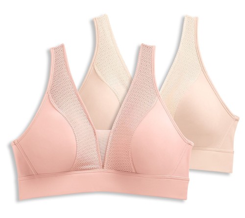 Jockey Damen BH 3X Forever Fit leicht gefüttert weiche Spitze rosa A466923