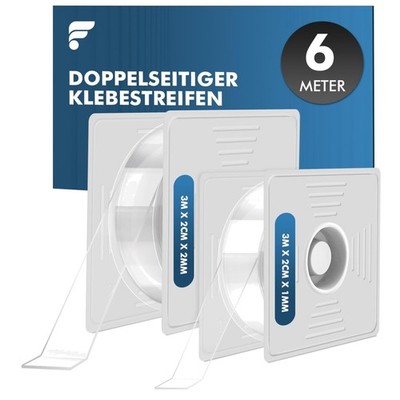 Multifunktionales 6m Doppelseitiges Klebeband   Wiederverwendbar & Rückstandslos