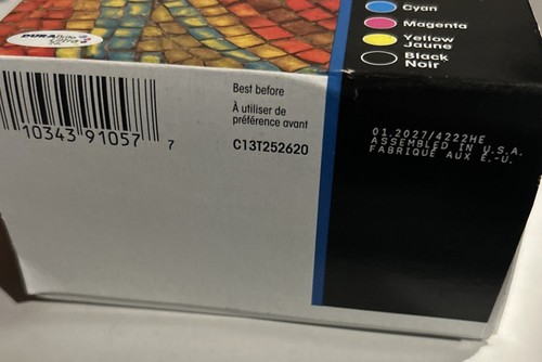 Epson DURABrite T252120-BCS Black/Cyan/Magenta/Yellow Ink Cartridge Exp 2027 - 第 2/6 張圖片