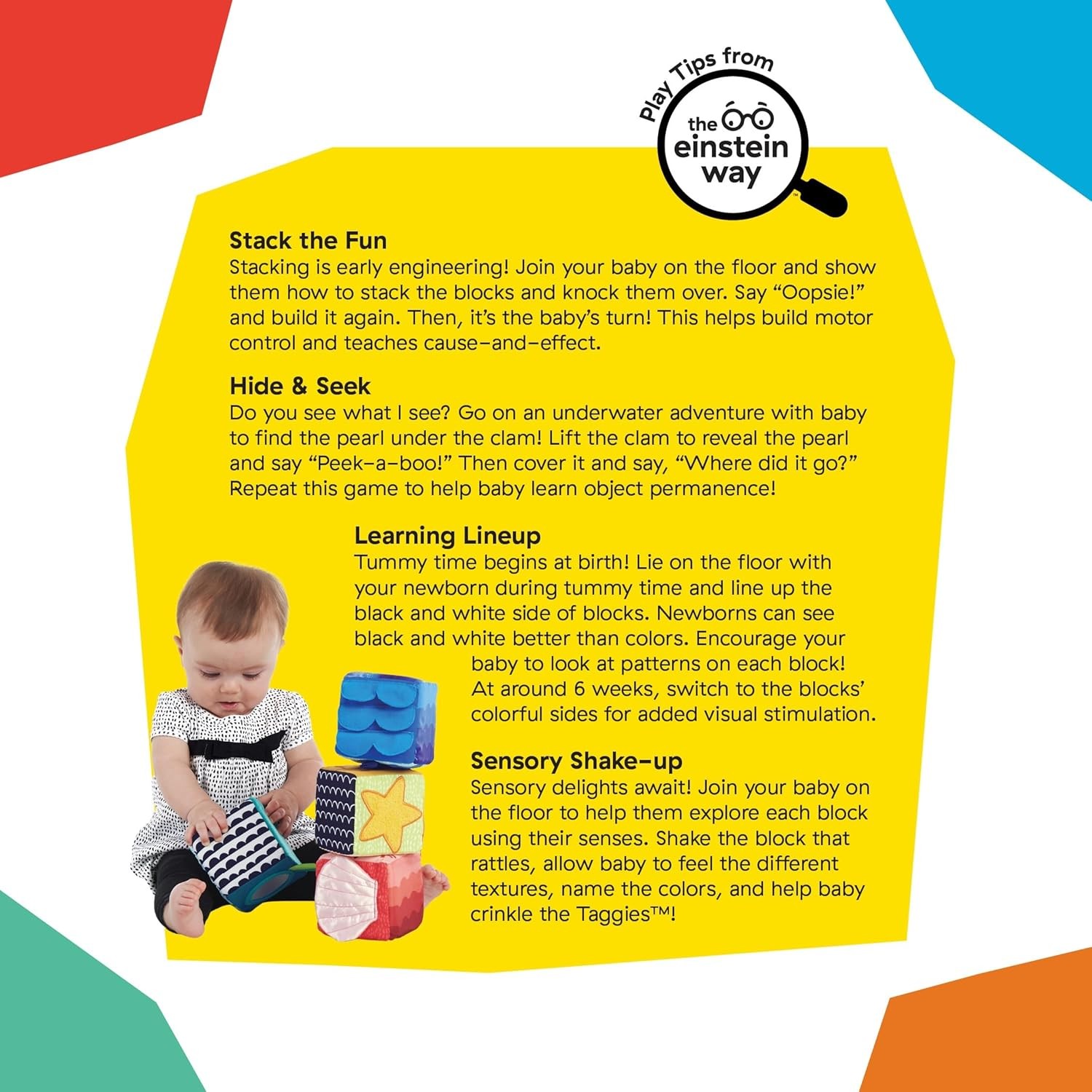 Baby Einstein Explore & Discover Soft Blocks Toys, Ages 3 Months +