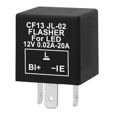 LED Flasher Relay, 12V 0.02A-20A 3 Pin, to Fix LED Light Turn Signal Hyper Flash