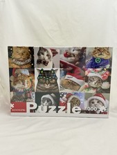 Seesaw We Wish You A Merry Christmas Cats Jigsaw Puzzle 1000 Piece Holiday New